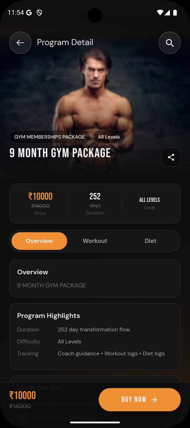 Arogyam fitness program with workout and diet overview